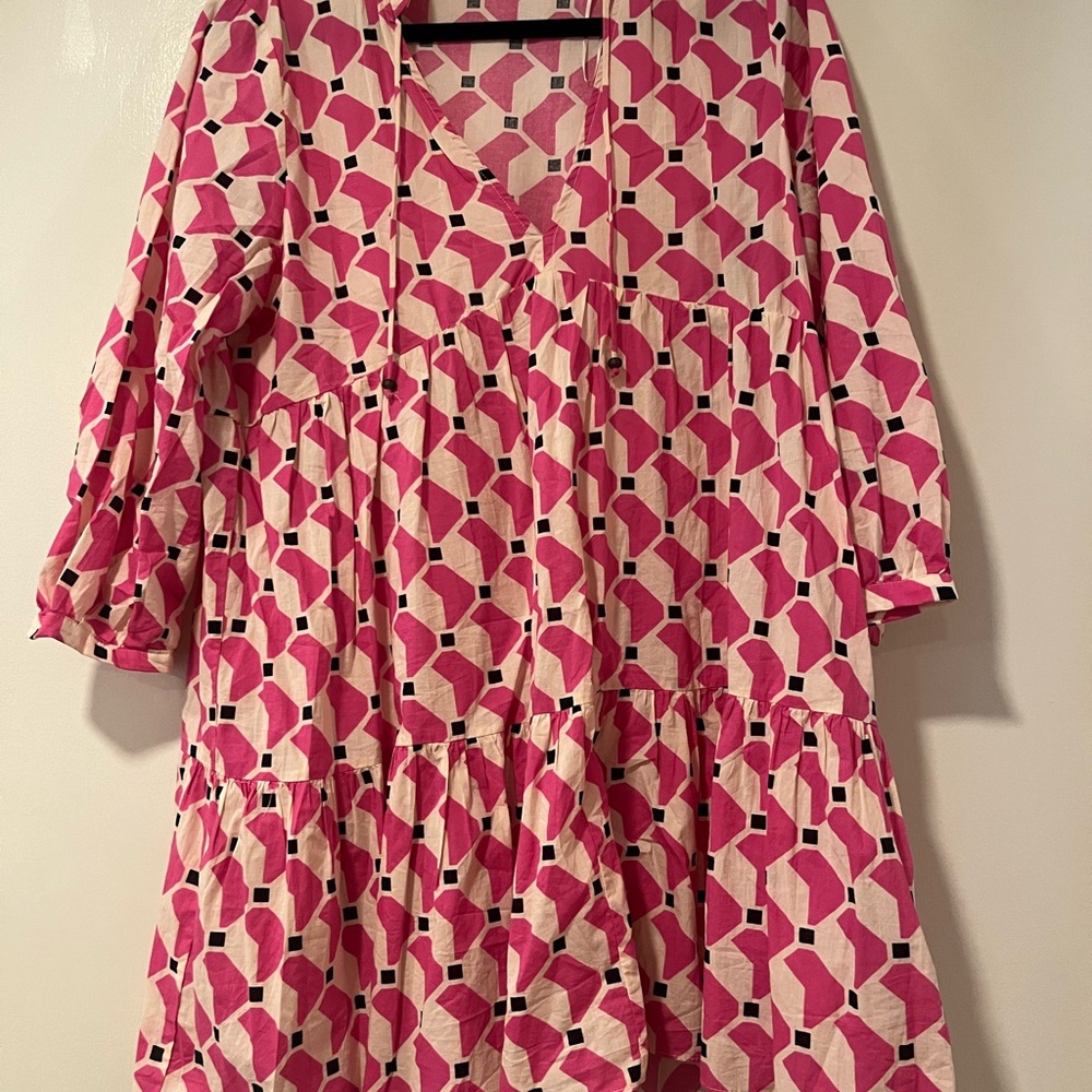 Zara Pink Geometric Dress